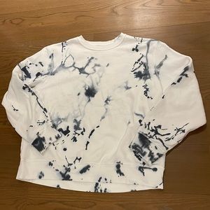 White/Black Tie Dye Sweatshirt
